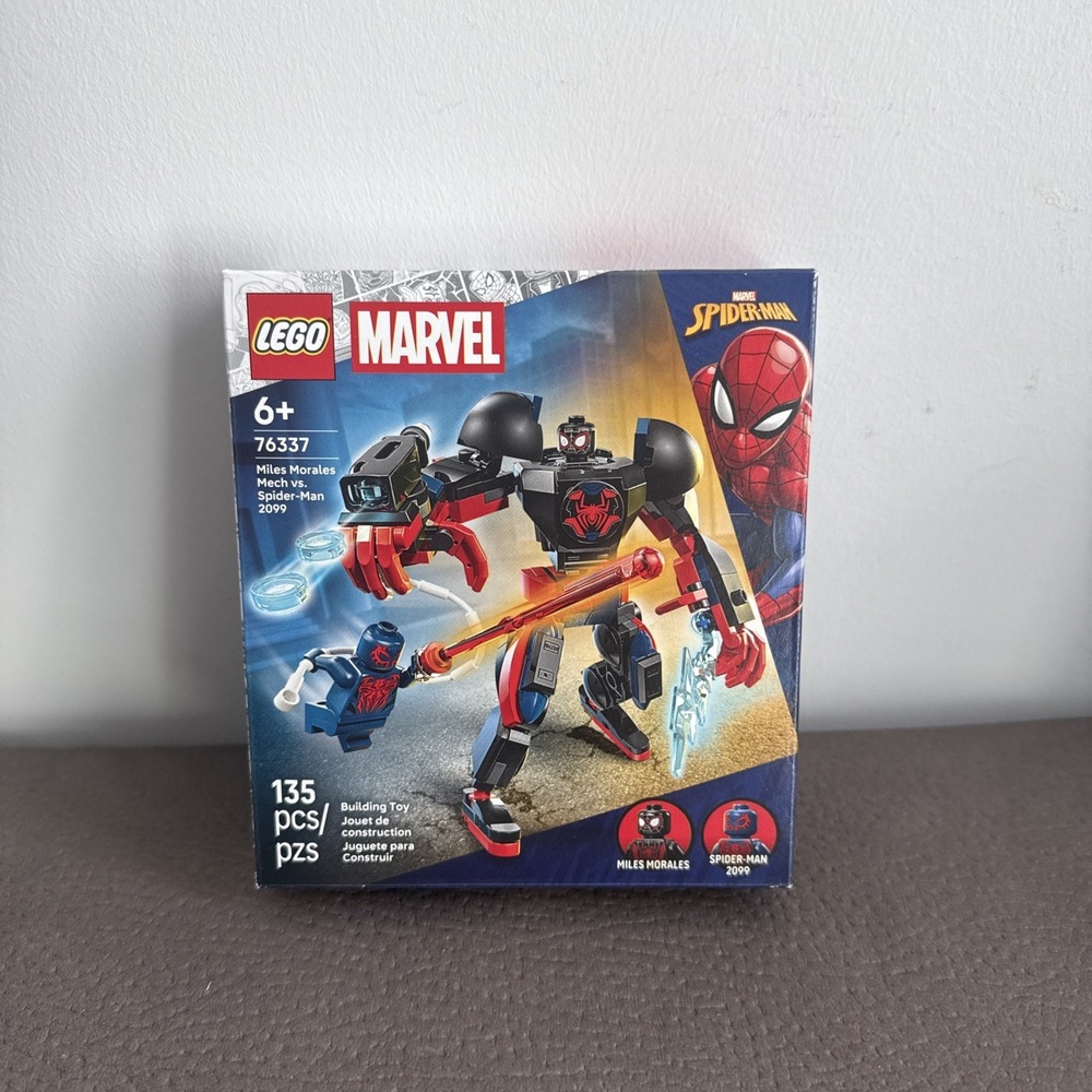 LEGO Marvel Miles Morales Mech vs. Spider-Man 2099 Building Toy for Boys & Gi...